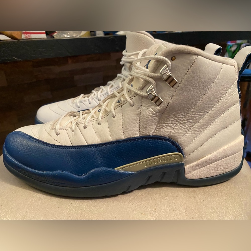 (EUC) JORDAN AIR 12 RETRO FRENCH BLUE / WHITE TUMBLED LEATHER SIZE 12